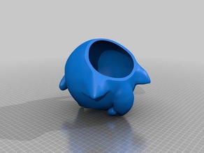 jiggly sopro de plantio decoração Impressora 3d 3dprinter plantadeira pokemon puff 3d print model - Mito3D