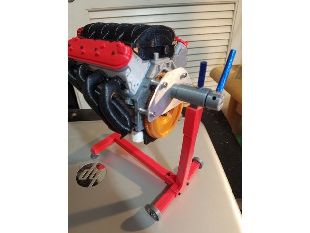 1 10 scale rolling motor stehen 3d-drucken 12 camaro Maßstab camaro-motor ls3 stand 3D print model - Mito3D