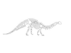 brontosaurus coisas estranhas capuz Arte 2d museu 3d print model - Mito3D