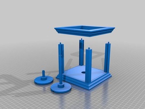 lithophane cubo decoração lâmpada luz de suporte 3d print model - Mito3D