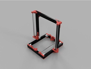 am8 reinforced 3d printer parts 2040 extrusion mount upgrade anet a8 3d print model - Mito3D