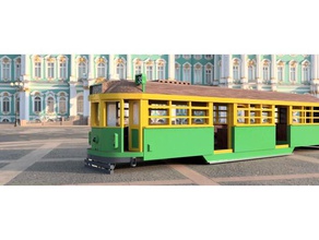 tram - w class melbourne automotive open railway transport 3d print model - Mito3D