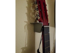 simple guitar hanger hook minimalistic single screw music 3d print model - Mito3D
