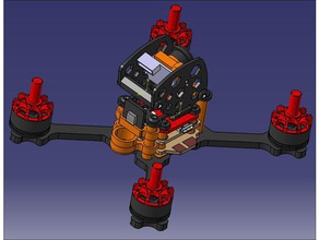 nueva pieza - soporte led 1 r c vehículos drone hrc lipo optimus evo quadcopter marco 3d print model - Mito3D