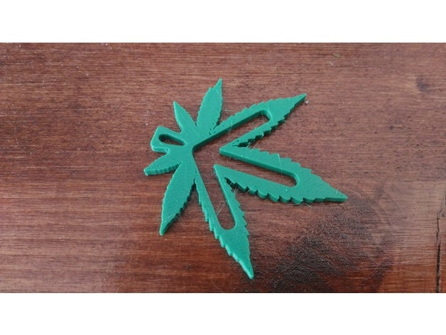 malezas de flecha llavero la hoja marihuana portachiavi 3D print model - Mito3D