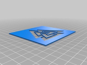 valknut estêncil ferramentas de arte personalizado 3d print model - Mito3D