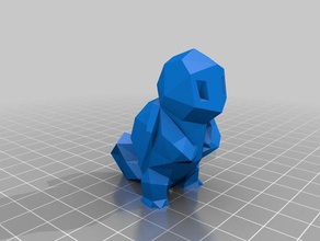 baja poli squirtle Impresora 3d de las piezas 3d print model - Mito3D
