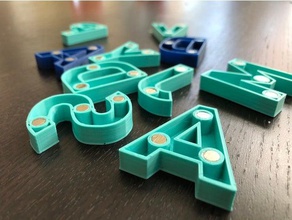 Kühlschrank alphabet Magneten Dekor Briefe magnet Kühlschrank-magnet 3d print model - Mito3D