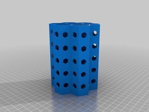 honeycomb cable management containers 3d print model - Mito3D