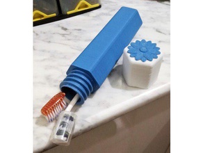 toothbrush travel box bathroom holder 3d print model - Mito3D