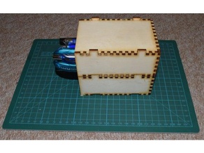laser cut drawer stackable boxe organization 4mm co2 lasercut plywood storage 3d print model - Mito3D