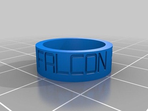falcon anel 4 anéis personalizado 3d print model - Mito3D