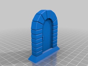 my customized stone door buildings & structures 3d print model - Mito3D