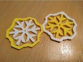 spinning snowflake decoration decor 3d printer christmas tree handle print place snow 3d print model - Mito3D