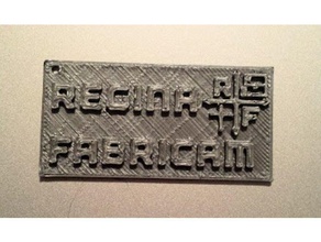 regina fabricam keychain keychains logo reginafabricam 3d print model - Mito3D