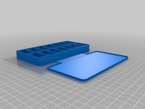 minha personalizado caso compartimento 150x75x15 recipientes 3d print model - Mito3D