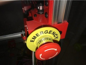emergency stop push button holder hypercube evolution 3d printer parts 3d print model - Mito3D