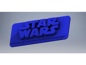 star wars logo signs & logos jedi lightsaber starwars 3d print model - Mito3D
