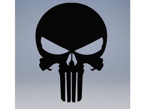 punisher logotipo sinais e logotipos quadrinhos marvel 3d print model - Mito3D