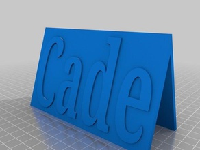 cade nameplate 3d printing 3d print model - Mito3D