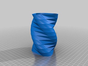 faceted spiral vase containers flower pla pretty 3d print model - Mito3D