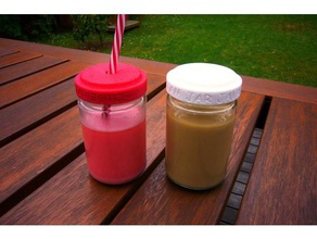 jam jar coffee juice tops kitchen & dining cup mug jars juicer milkshake recyclable recycle reuse reused takeaway 3d print model - Mito3D