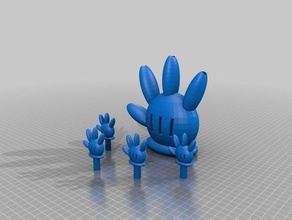 aksiyon figürü aksesuarları eldiven 3d baskı spongebob 3d print model - Mito3D