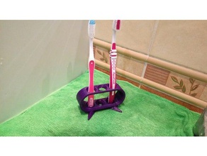 suporte de escova dentes casa banho 3d print model - Mito3D