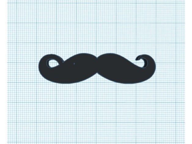 movember bigode chaveiro chaveiros novembro barbear 3D print model - Mito3D