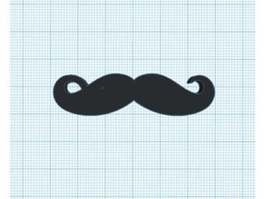 movember moustache Schlüsselanhänger keychain Schnurrbart november rasieren 3d print model - Mito3D