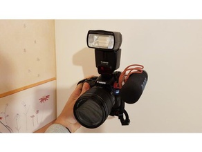 microfono flasher combiner - clamp hotshoe la fotocamera 430ex canon eos dslr flash adattatore il rode 3d print model - Mito3D