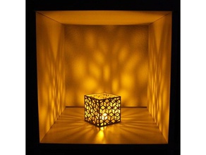 tessellated candle holder decor light shadow wallpaper group 3d print model - Mito3D