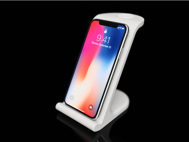 10 iphonex wireless charging stand gadgets qi-Ladegerät samsung 3D print model - Mito3D