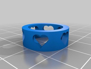 mi personalizados corazón anillo los anillos personalizado 3d print model - Mito3D