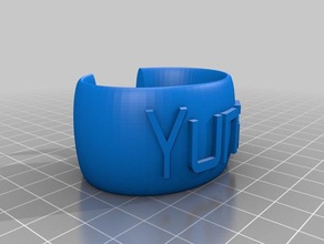 mon personnalisés ellipse message de la bande les bracelets personnalisé 3d print model - Mito3D