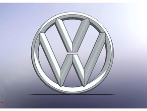 logotipo da volkswagen vw veículos 3d print model - Mito3D