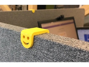 wall support anything household hanger office equipment organization supplies smile smiley face 3d print model - Mito3D