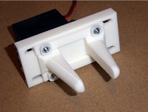 rack & pinion robotic gripper jaw robotics claw servo 3d print model - Mito3D