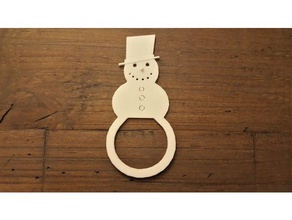 pupazzo di neve, anello tovagliolo famiglia natale neve inverno 3d print model - Mito3D
