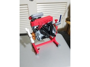 1 10 escala de toyota 22re motor modelo trabajo juguetes mecánicos 12 Motor 3d print model - Mito3D