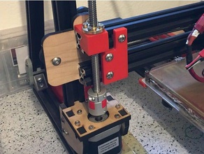 vis de mise à niveau makerfarm pegasus en bois supports L'imprimante 3d pièces D'ici 2020 extrusion v-fente d'extrusion 8mm acme pas l'adaptateur 10 v fente 3d print model - Mito3D
