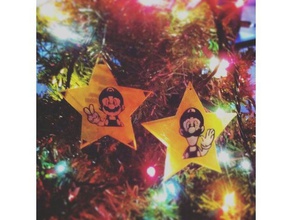 mario & luigi ün yıldız Noel ağacı süsleri dekor dekorasyon bros süs xmas 3d print model - Mito3D