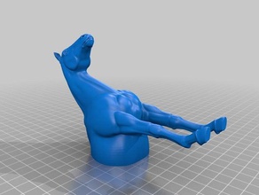 horse split half art 3d print model - Mito3D