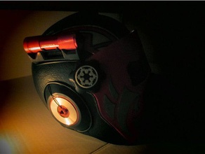 voltax lanterna de capacete montado com o suporte traje cosplay 3d print model - Mito3D