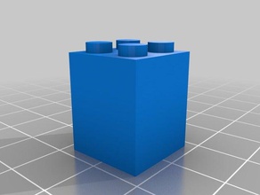 2x2x2 lego-compatibile di mattoni costruzione giocattoli su misura 3d print model - Mito3D