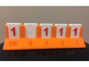 binary numbers base two system place values math 2 computer science number 3d print model - Mito3D