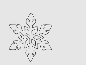 snowflake 2d art 3d print model - Mito3D