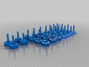 round chess set 3d print model - Mito3D