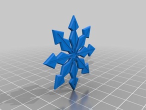 fiocco di neve arredamento decorazione natale ornamento decorazioni albero ornamenti 3d print model - Mito3D