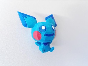 pichu multimaterial criaturas carácter la criatura multicolor pokemon de juguete 3d print model - Mito3D